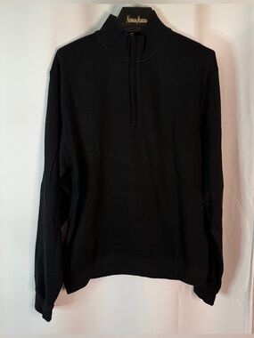 Cutter & Buck Black Half-Zip Mock Neck Sweater